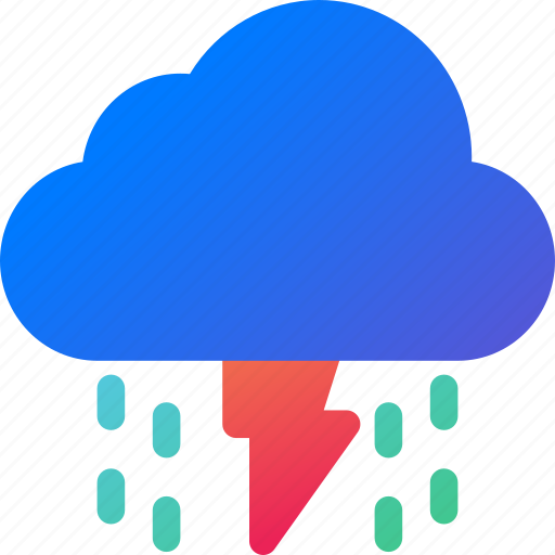 Cloud, data, rain, storage, thunder, weather icon - Download on Iconfinder