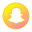 circle, gradient, gradient icon, snapchat, social media 
