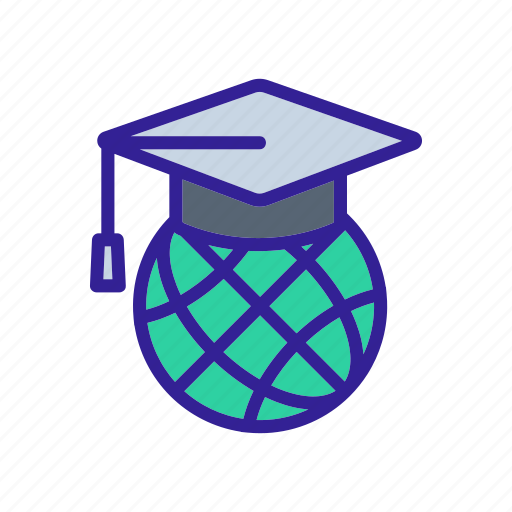 Cap, college, education, globe, graduation, university icon - Download on Iconfinder