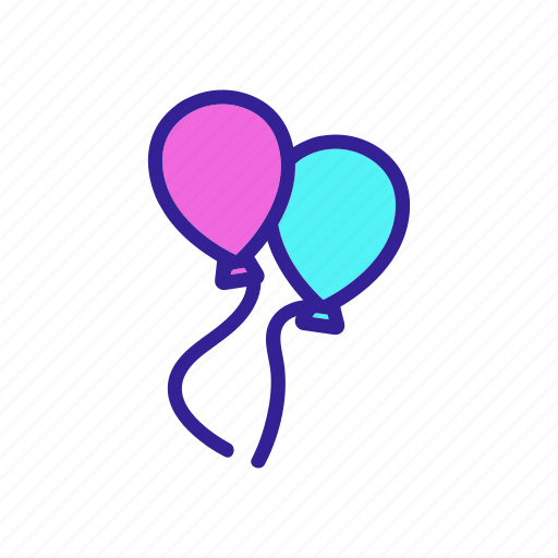 Balloon, contour, graduation icon - Download on Iconfinder