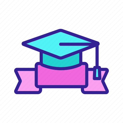 College, education, graduation, line, linear, school, university icon - Download on Iconfinder