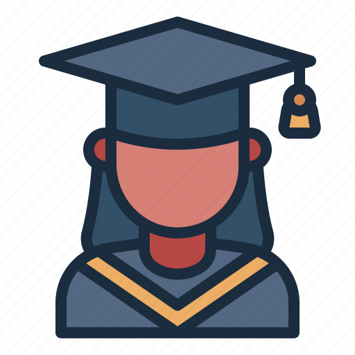 Female, graduate, avatar, graduation, university, collage, school icon - Download on Iconfinder