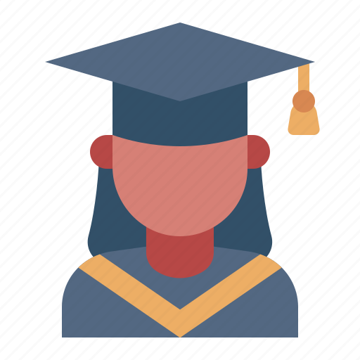Female, graduate, avatar, graduation, university, collage, school icon - Download on Iconfinder