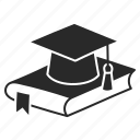 education, graduation, student, cap, mortarboard, hat, book