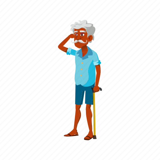 Hispanic, elderly, old, man, stick, waiting, bus icon - Download on Iconfinder