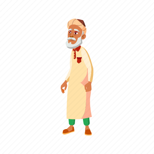 Elderly, man, islamic, old, grandfather, looking, exhibit icon - Download on Iconfinder