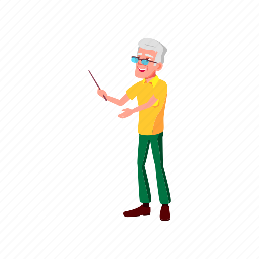 Old, aged, man, elderly, teacher, pointing, map icon - Download on Iconfinder