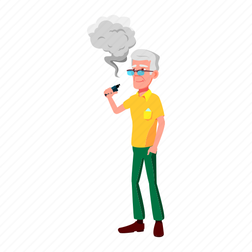 Mature, old, man, age, smoking, vape, device icon - Download on Iconfinder