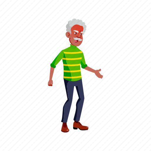 Angry, elderly, african, man, senior, shouting, sales icon - Download on Iconfinder