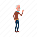 old, elderly, mature, man, age, grandfather, smoking
