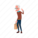 old, elderly, guy, shopping, clothes, boutique, grandfather