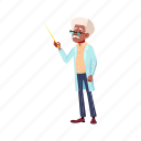aged, old, man, professor, pointing, formula, grandfather