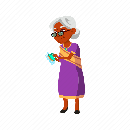 Elderly, indian, woman, grandmother, senior, washing, ceramic icon - Download on Iconfinder