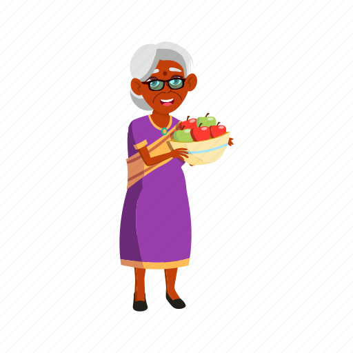 Grandmother, granny, harvesting, apples, garden, grandma, mother icon - Download on Iconfinder