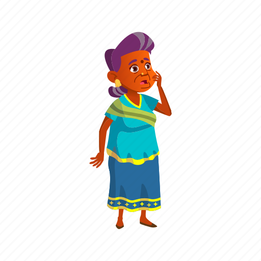 Shocked, old, indian, woman, senior, looking, meteor icon - Download on Iconfinder