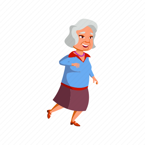 Pretty, woman, senior, running, festival, grandmother, grandma icon - Download on Iconfinder