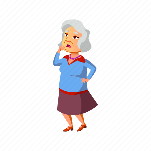 Granny, amazed, elderly, woman, looking, comet, grandmother icon - Download on Iconfinder