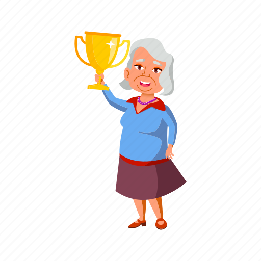 Grandmother, old, woman, holding, senior, award, grandma icon - Download on Iconfinder