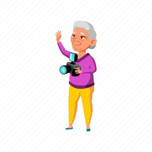 Grandmother, photographing, family, senior, garden, grandma, granny icon - Download on Iconfinder