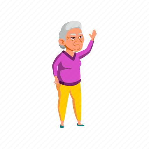 Old, elderly, lady, putting, hand, up, clinic icon - Download on Iconfinder