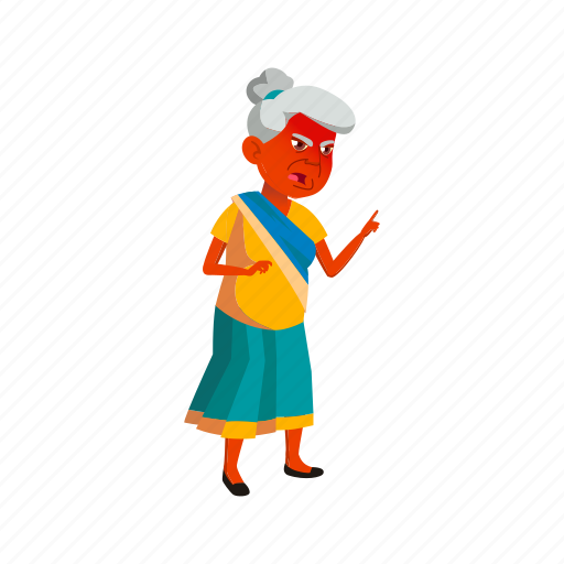 Indian, elderly, woman, shaming, granddaughter, kitchen, grandmother icon - Download on Iconfinder