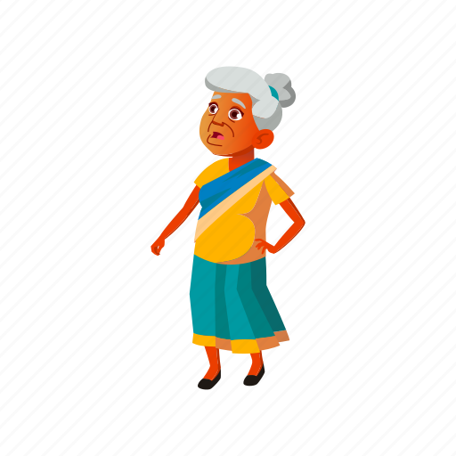 Indian, shocked, woman, senior, looking, highest, grandmother icon - Download on Iconfinder