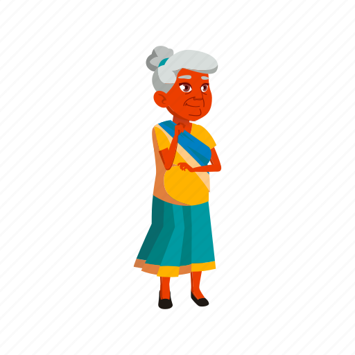 Smiling, grandmother, indian, aged, woman, looking, cute icon - Download on Iconfinder