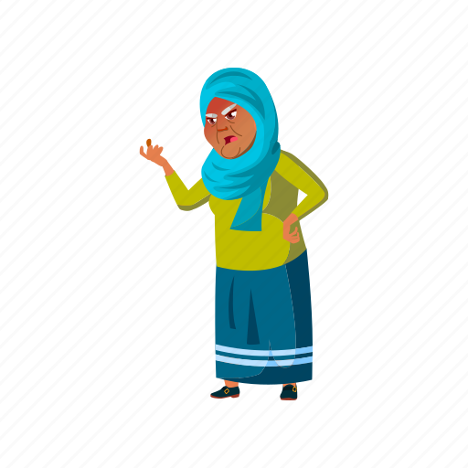 Islamic, grandmother, elderly, shouting, grandchild, garden, grandma icon - Download on Iconfinder
