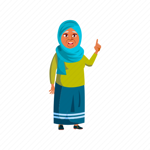 Pretty, elderly, islamic, grandmother, woman, pensioner, remember icon - Download on Iconfinder