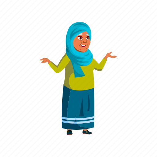 Happy, elderly, islamic, woman, want, embracing, grandmother icon - Download on Iconfinder