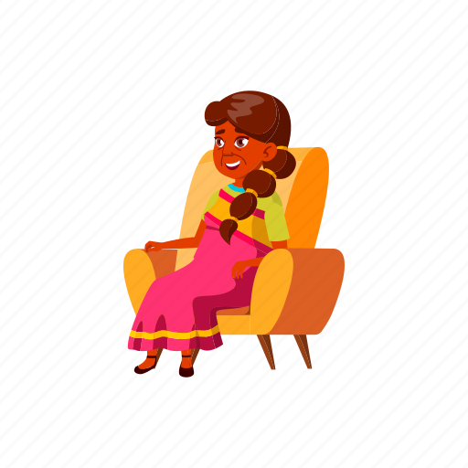 Indian, old, woman, relaxing, living, room, armchair icon - Download on Iconfinder
