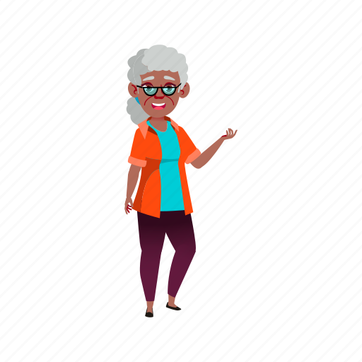Senior, granny, speaking, funny, life, story, grandmother illustration - Download on Iconfinder