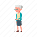 old, lady, elderly, walking, problem, street, grandmother 