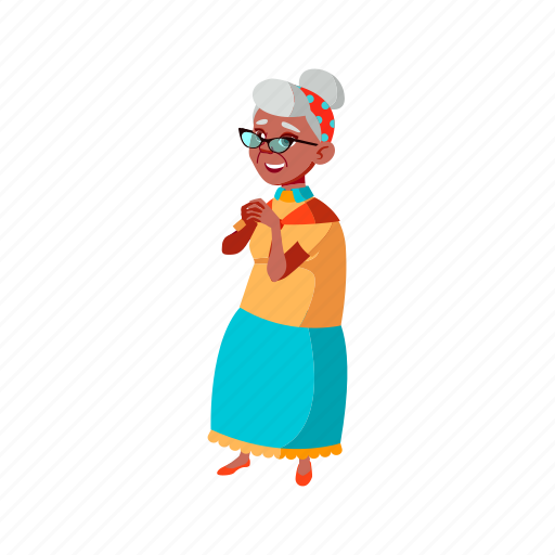 Hispanic, woman, senior, positive, emotion, looking, grandmother illustration - Download on Iconfinder