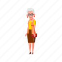 woman, elderly, senior, grandmother, standing, airport, grandma 