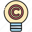 copyright, creative, art, drawing, bulb, light, idea 
