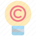 copyright, creative, art, drawing, bulb, light, idea