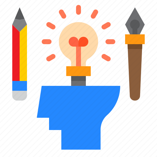 Creative, lightblub, graphic, design, pencil icon - Download on Iconfinder
