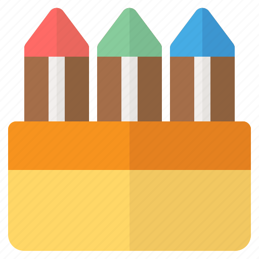 Crayon, education, paint, pencil, school icon - Download on Iconfinder