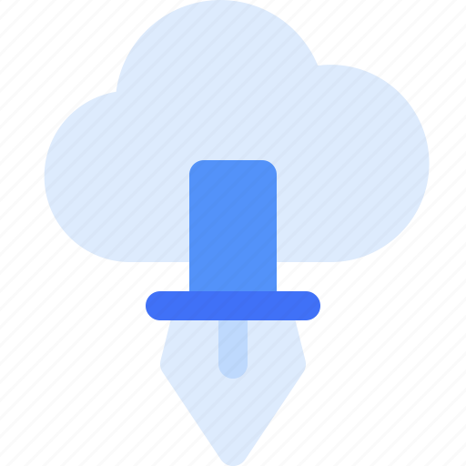 Cloud, computing, storage, pen, tool, creative icon - Download on Iconfinder