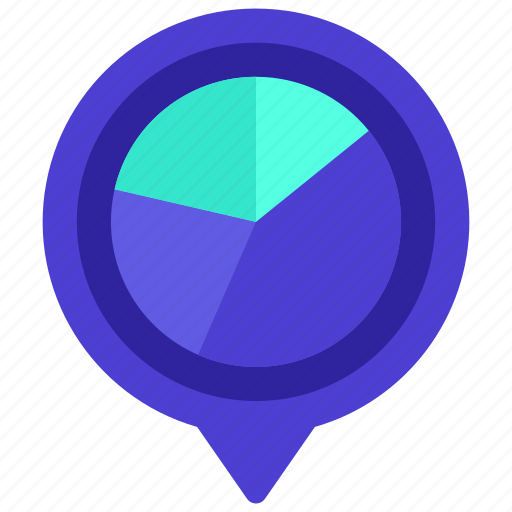 Pie, chart, pin, location, data icon - Download on Iconfinder