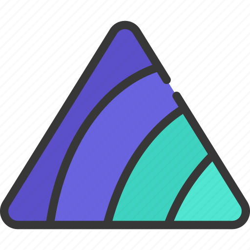 Wavey, pyramid, chart, graph, data icon - Download on Iconfinder
