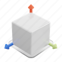 perspective, cube, direction tool, design app, geometry, 3d design, 3d drawing 