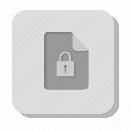 Lock, file, gray, security, password, documents, doc icon - Download on Iconfinder