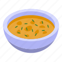 greek, soup, bowl, isometric