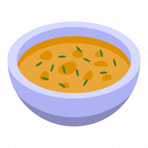 Greek, soup, bowl, isometric icon - Download on Iconfinder