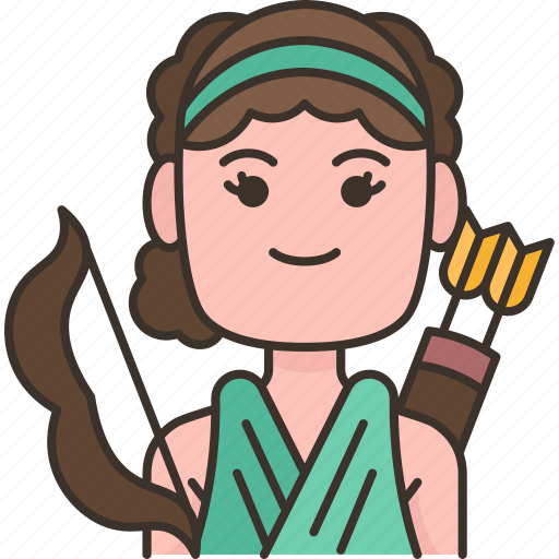 Artemis, goddess, hunt, olympian, greek icon - Download on Iconfinder