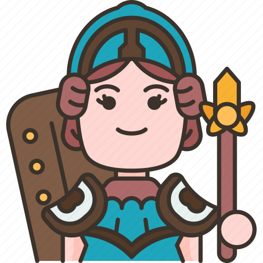 Athena, goddess, wisdom, warfare, greek icon - Download on Iconfinder