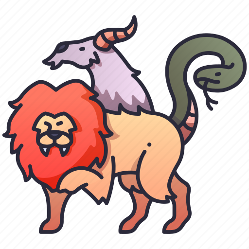 Chimera, beast, fantasy, lion, goat, monster, snake icon - Download on Iconfinder