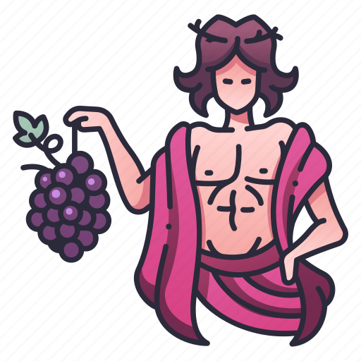 Dionysus, ancient, wine, god, greek, grape, character icon - Download on Iconfinder